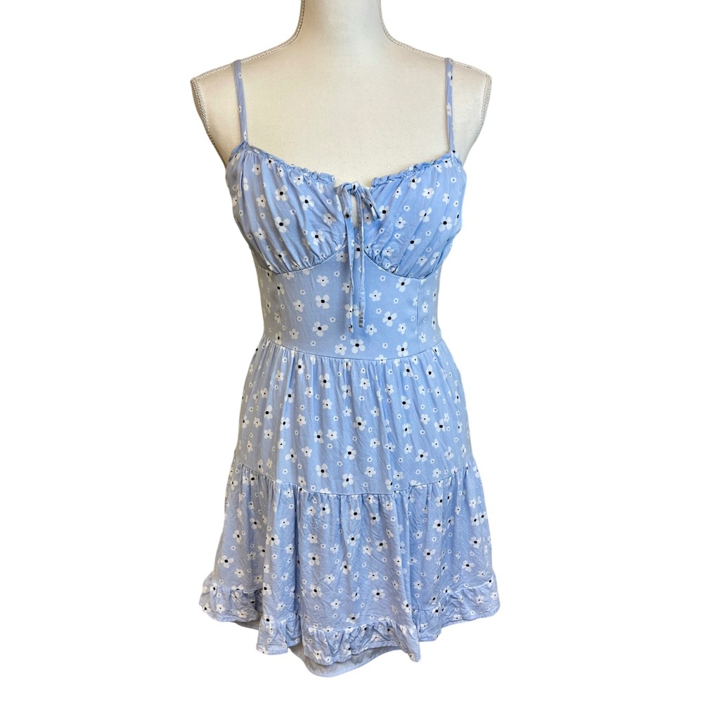 Hollister Light Blue Floral Mini Dress - Picture 8 of 14